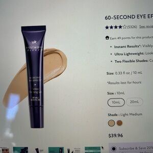 WESTMORE 60-Second Eye Effects Tinted Firming Gel - Light Medium - NWOT